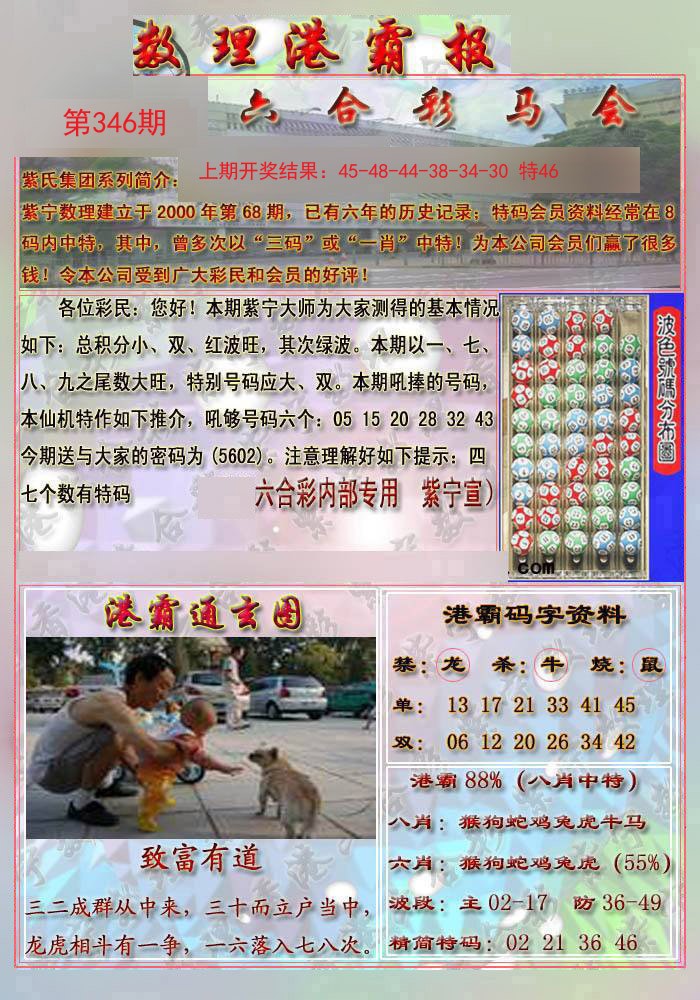 2024346期港霸报