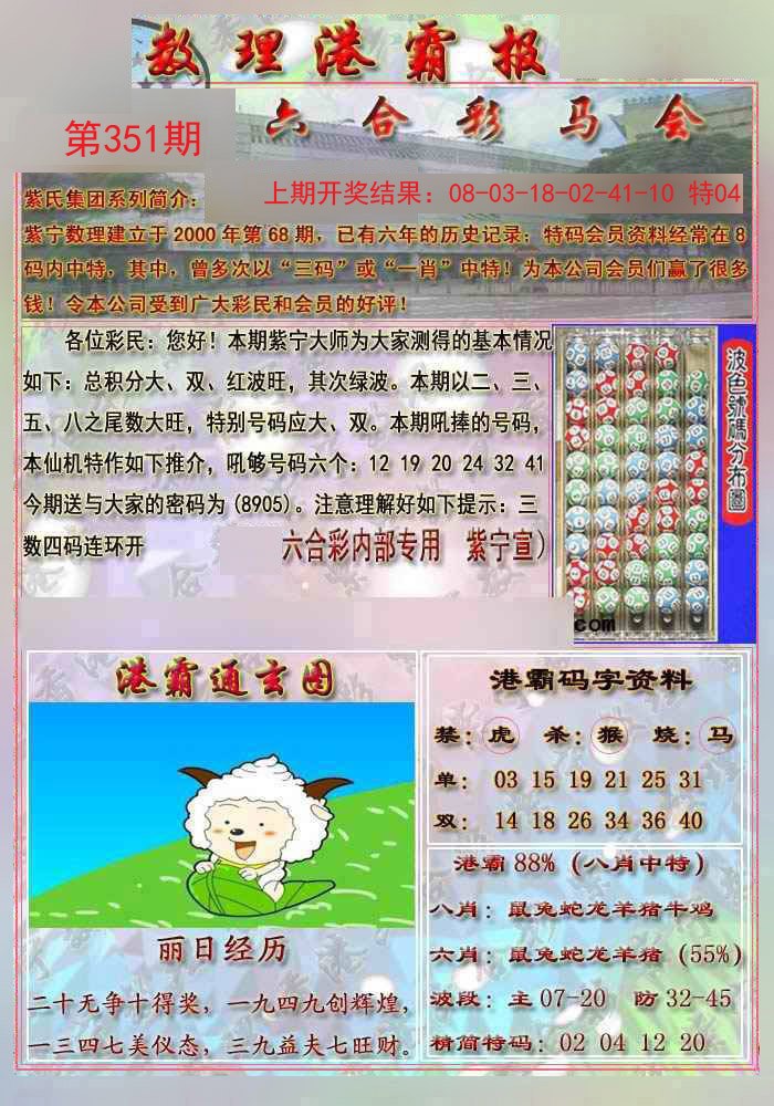 2024351期港霸报