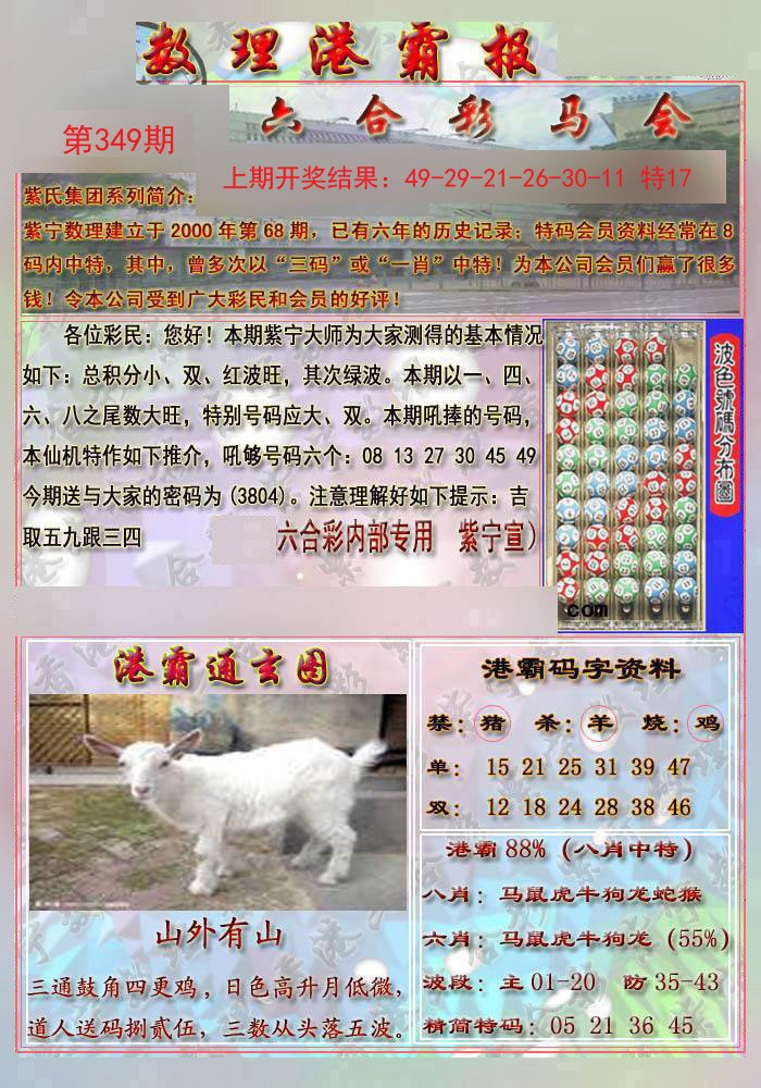 2024349期港霸报