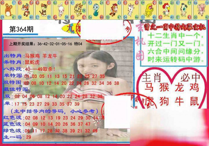 2024364期特码生肖图
