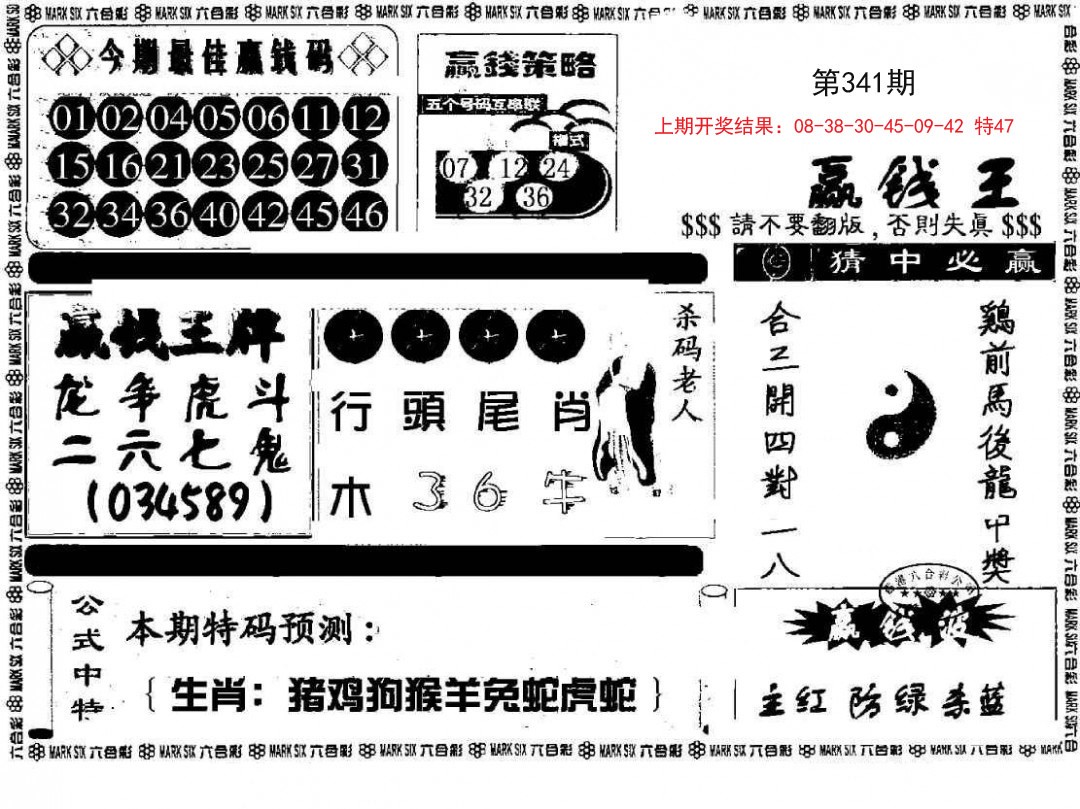 2024341期赢钱料