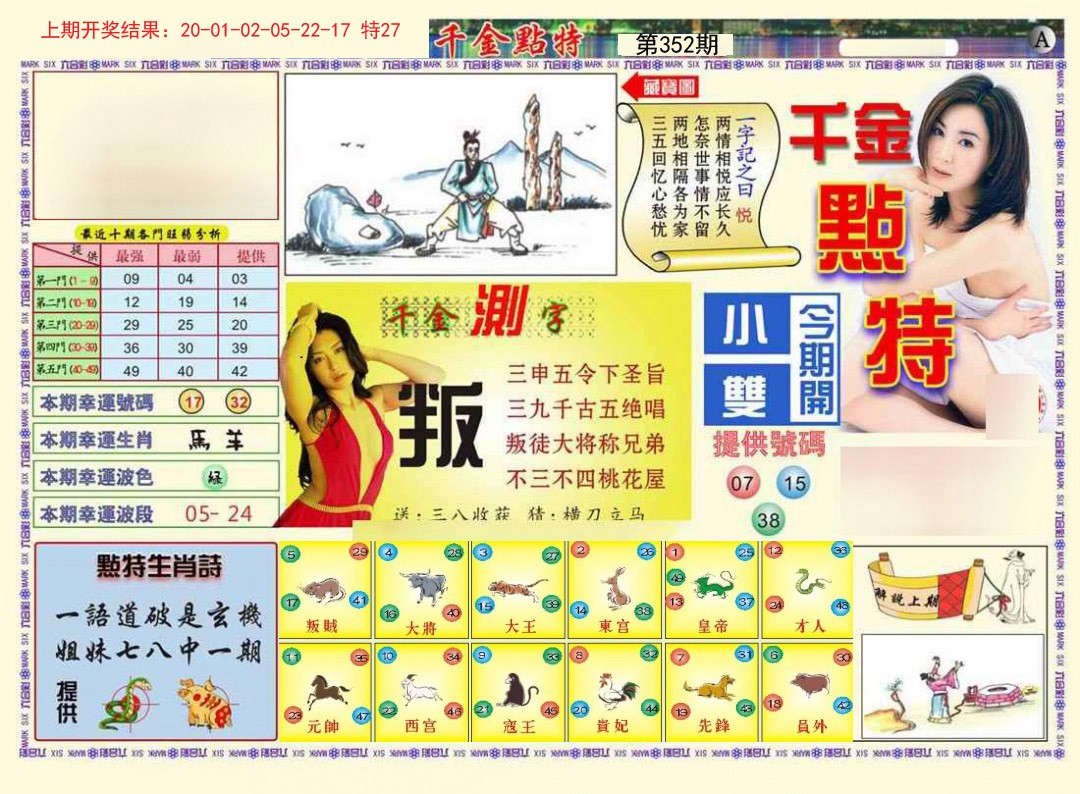 2024352期千金点特A