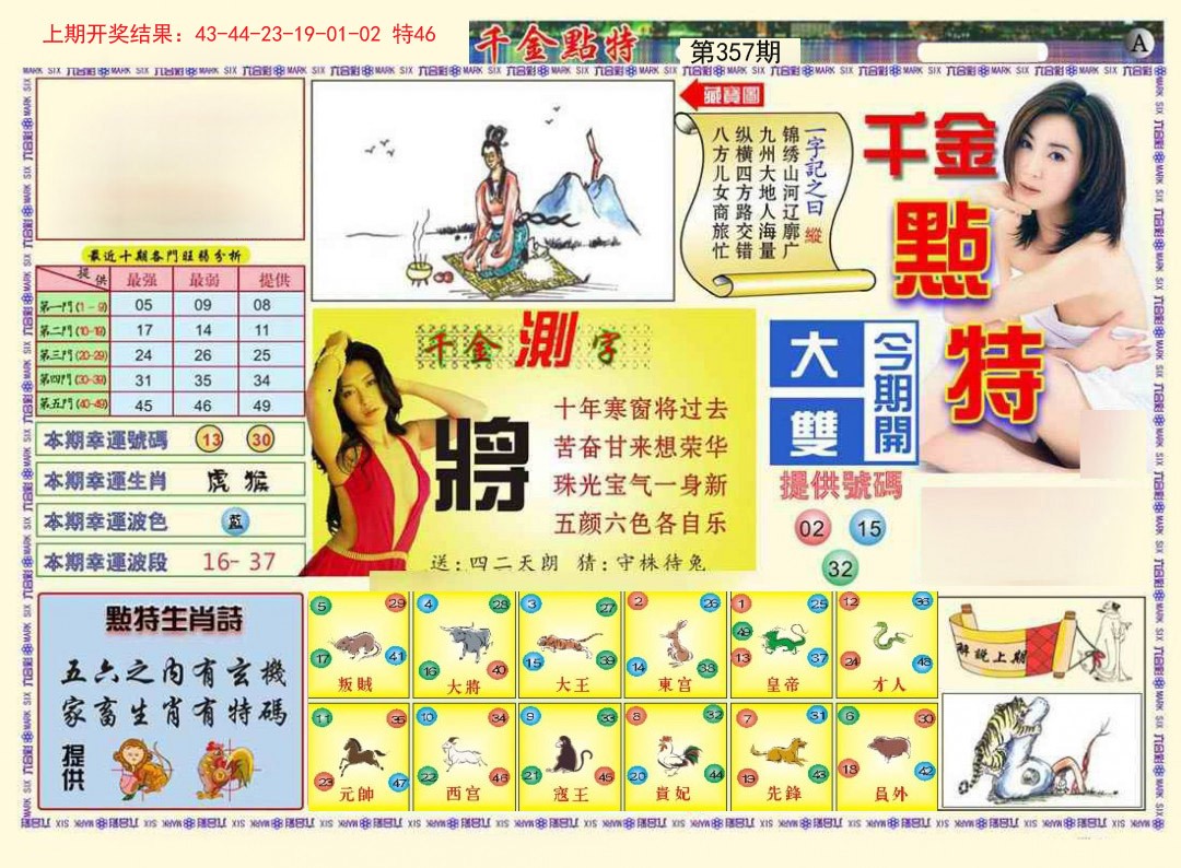 2024357期千金点特A