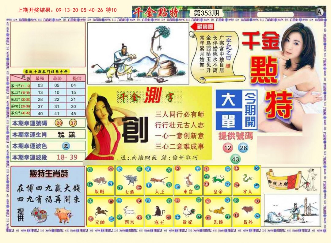 2024353期千金点特A