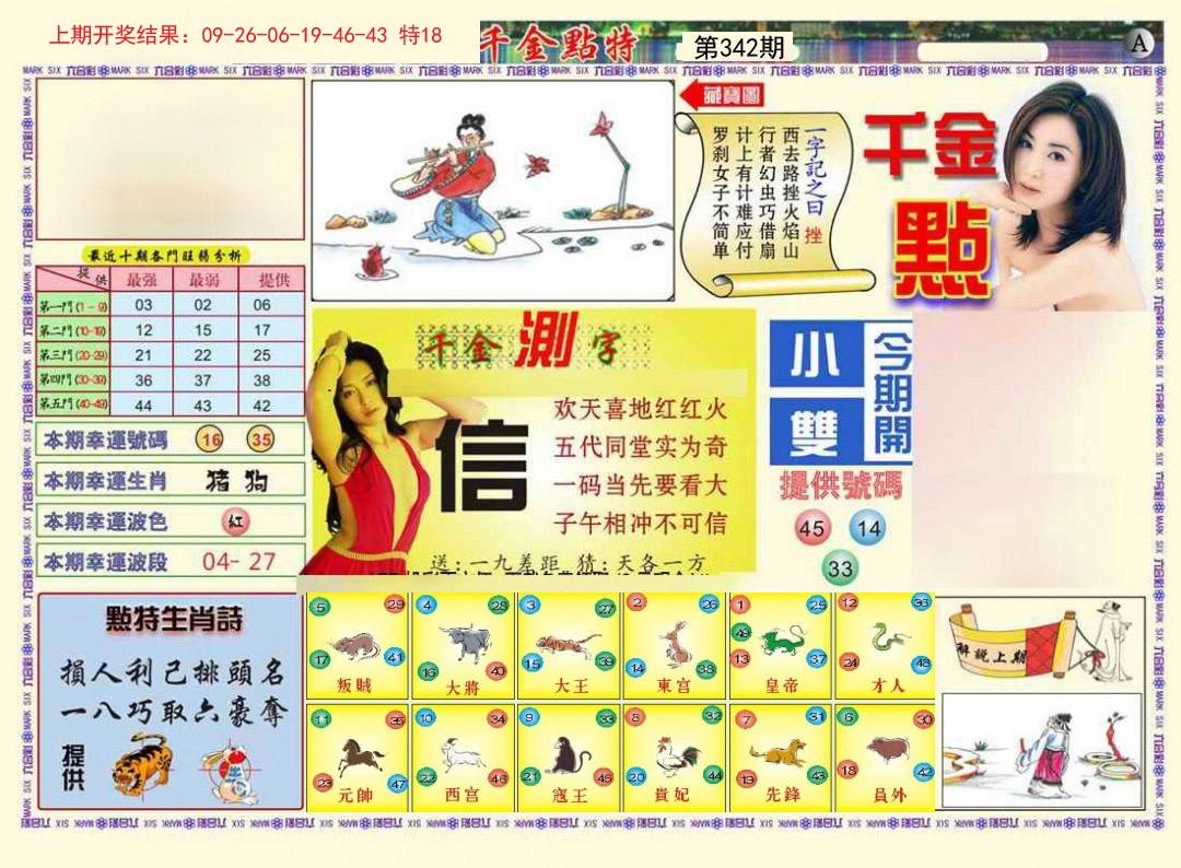 2024342期千金点特A