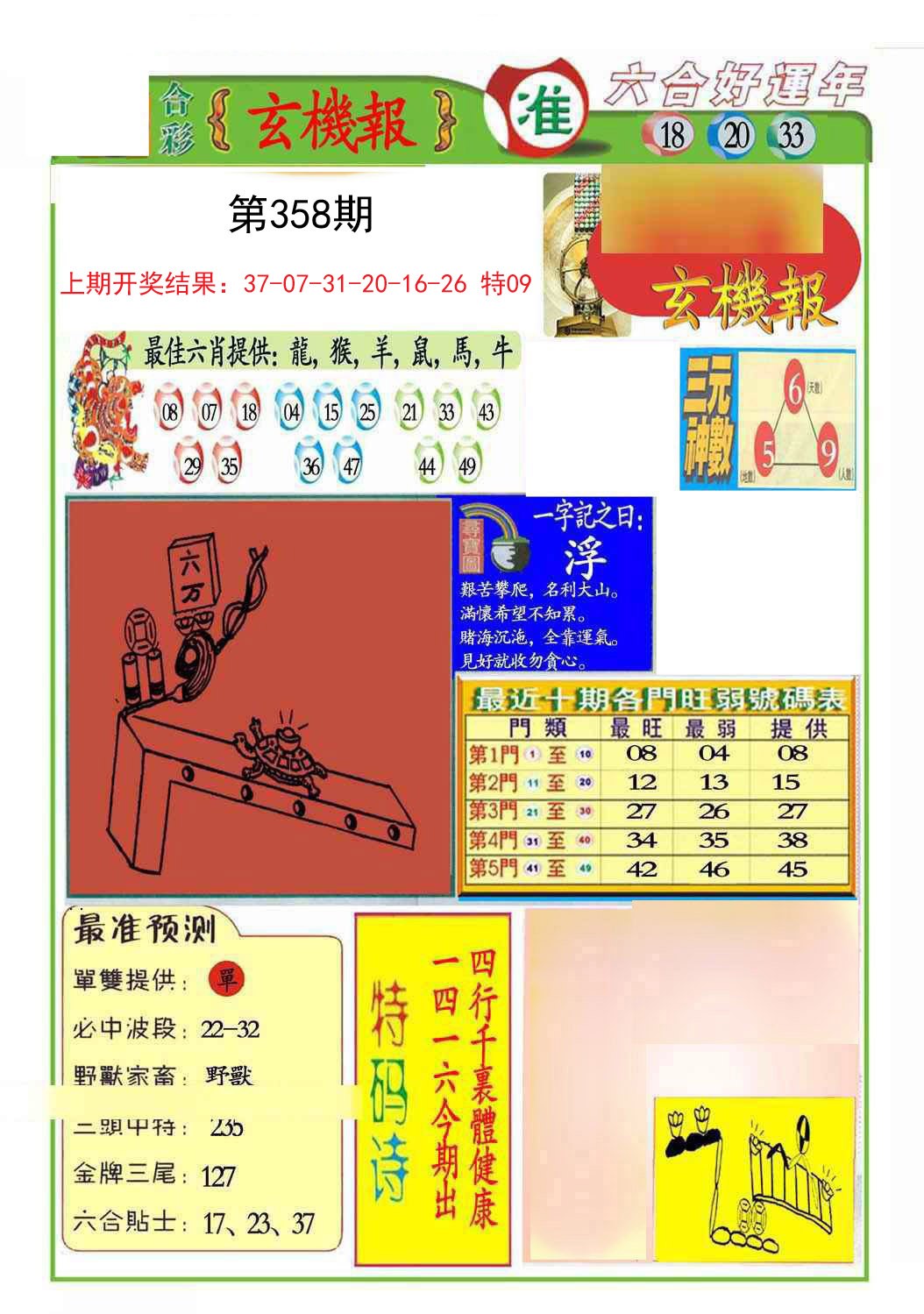 2024358期九龍玄机报(推荐)