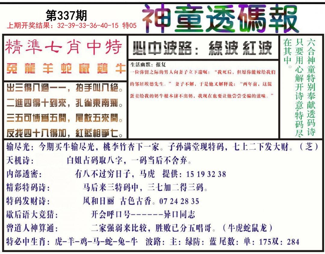 2024337期神童透码报
