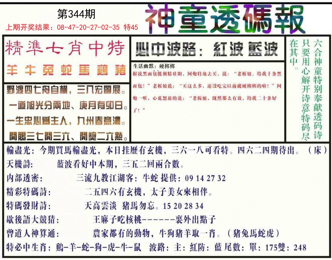 2024344期神童透码报