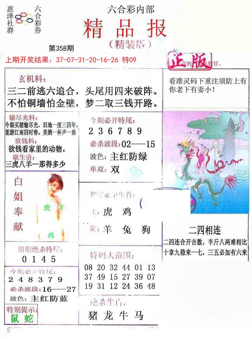 2024358期摇钱树