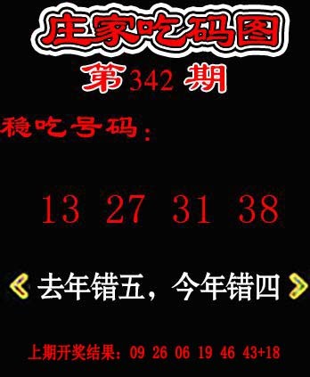 2024342期庄家吃码图
