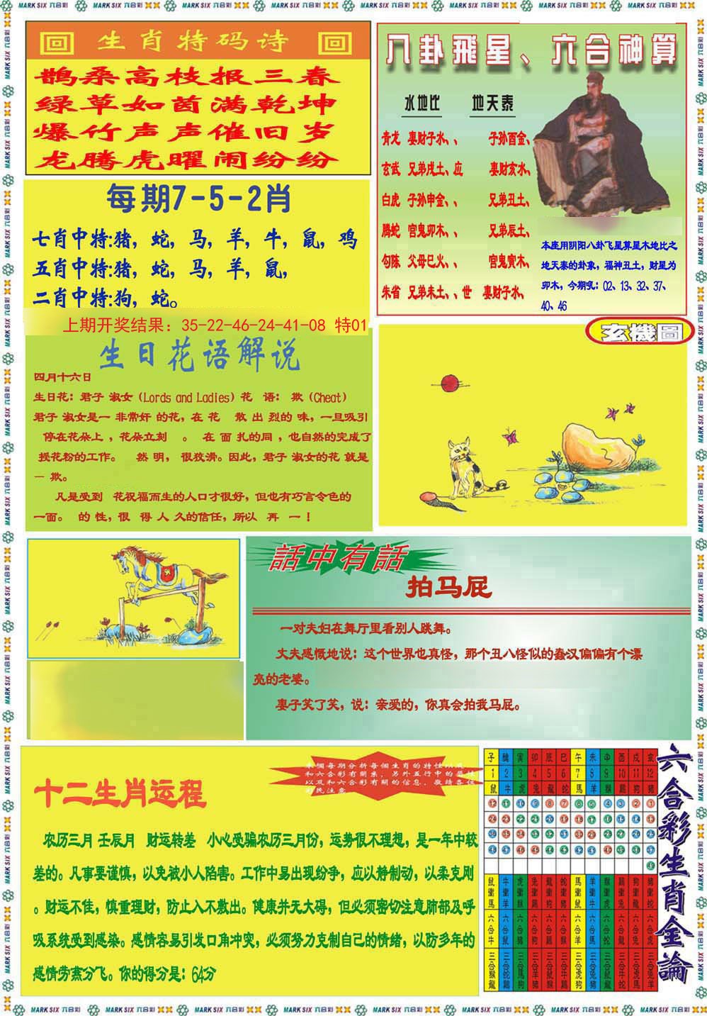 2024350期九龍马经B(推荐)