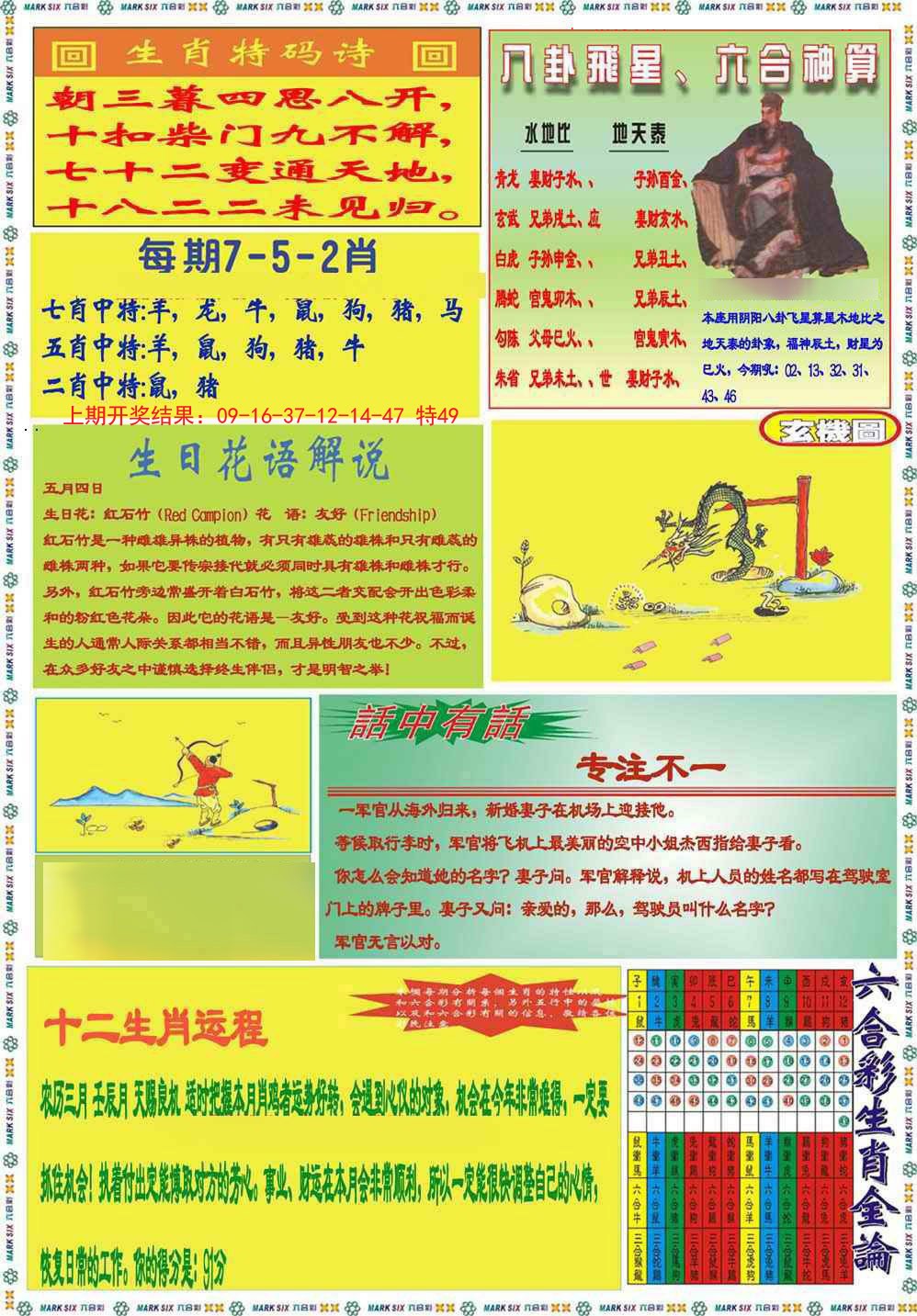 2024356期九龍马经B(推荐)