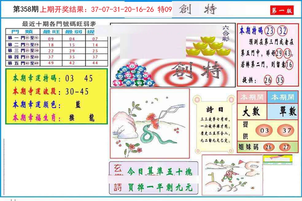 2024358期九龍创特A(推荐)