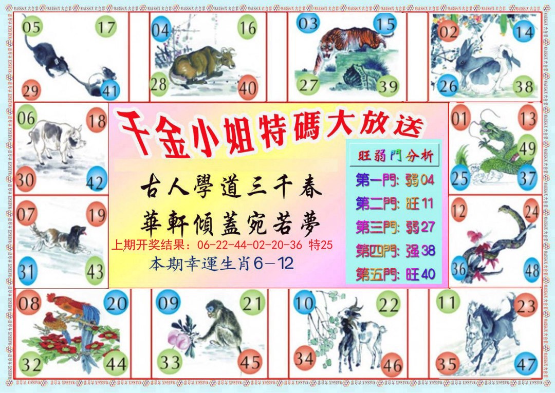 2024355期千金小姐B版