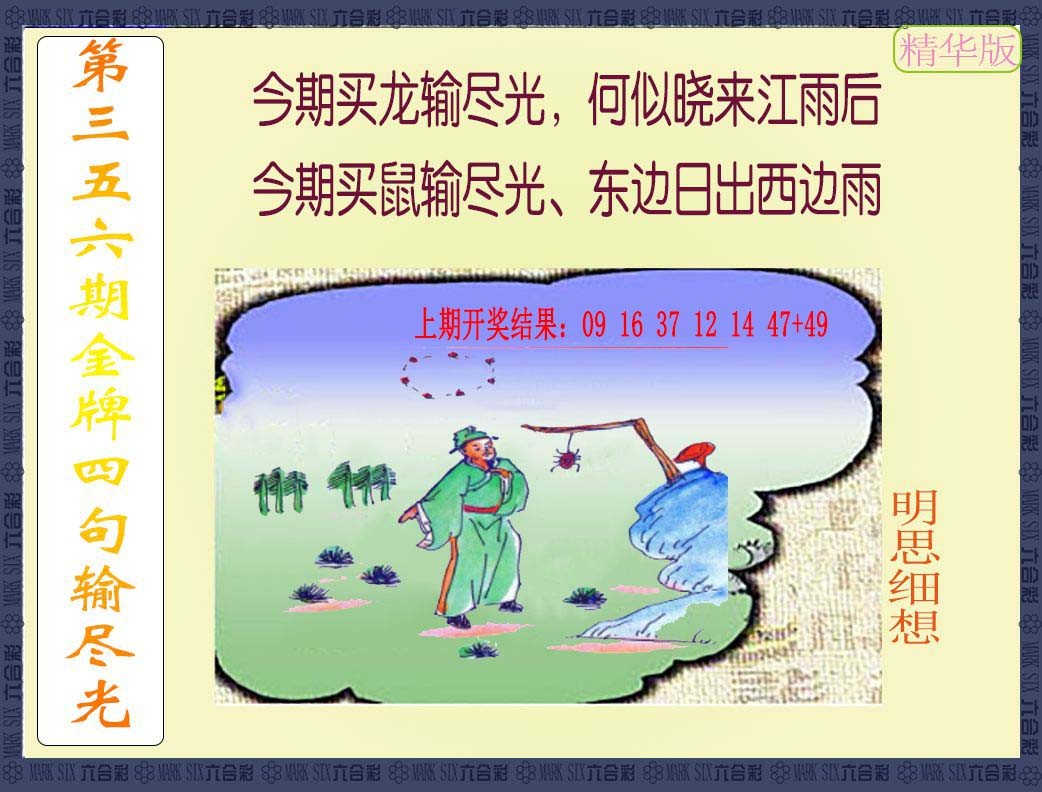 2024356期金牌四句输尽光