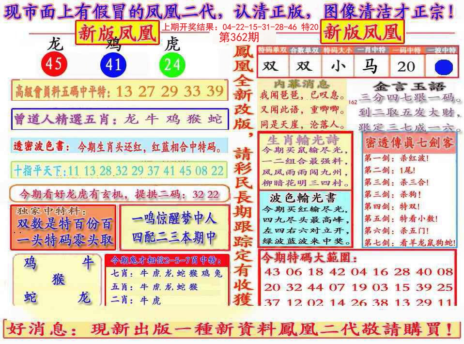2024362期另二代凤凰报