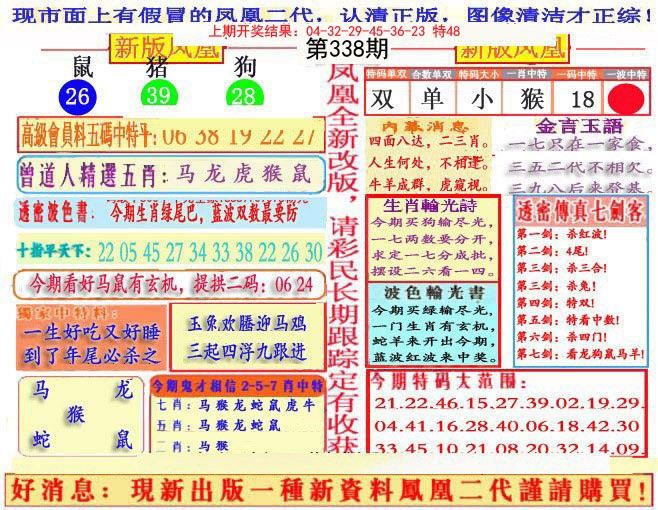 2024338期另二代凤凰报