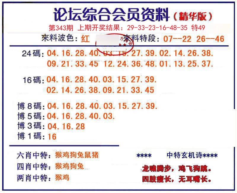 2024343期综合会员资料