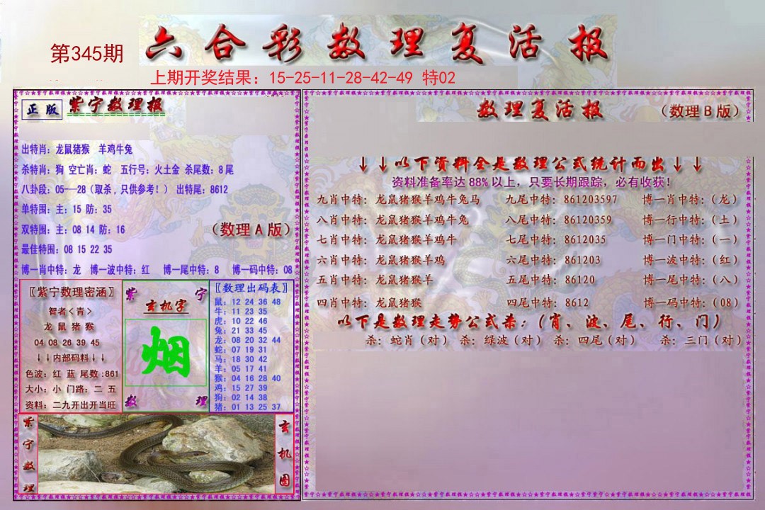 2024345期数理复活报