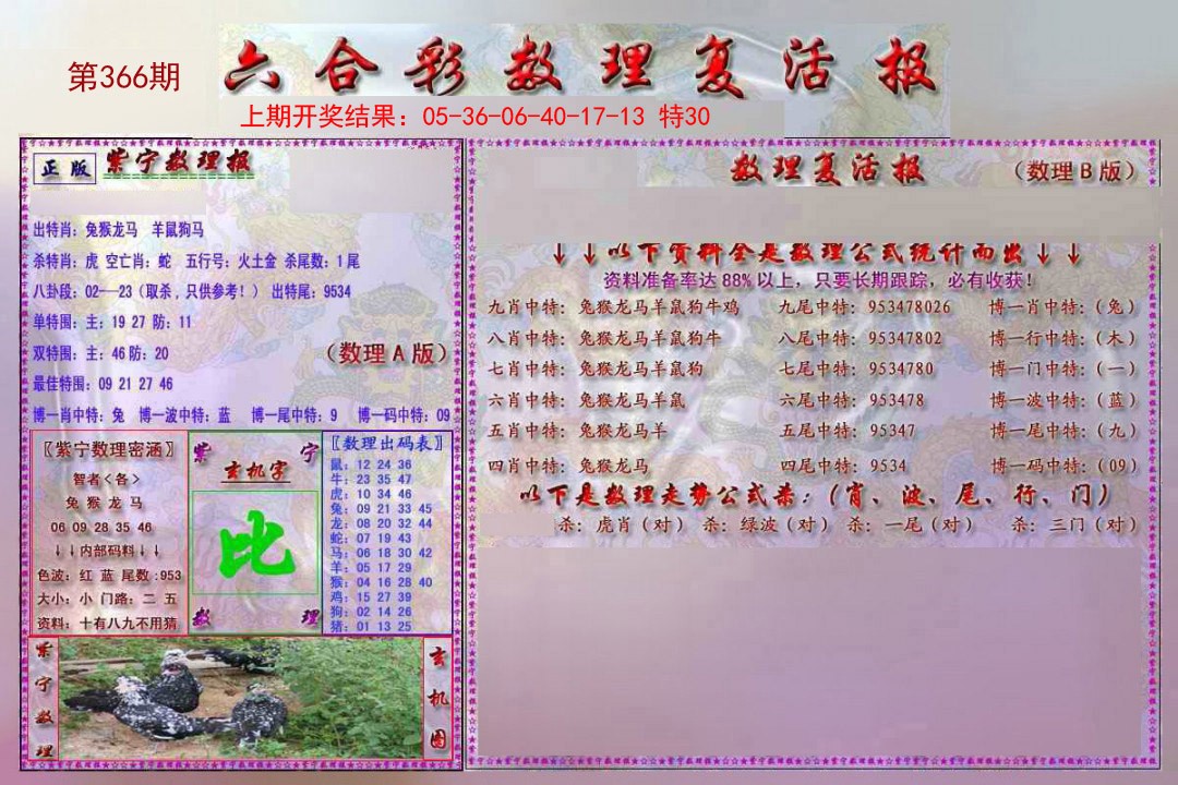 2024366期数理复活报