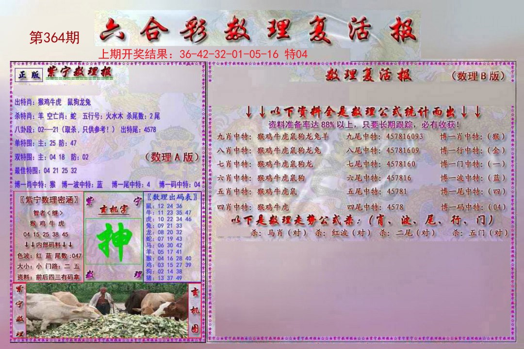 2024364期数理复活报