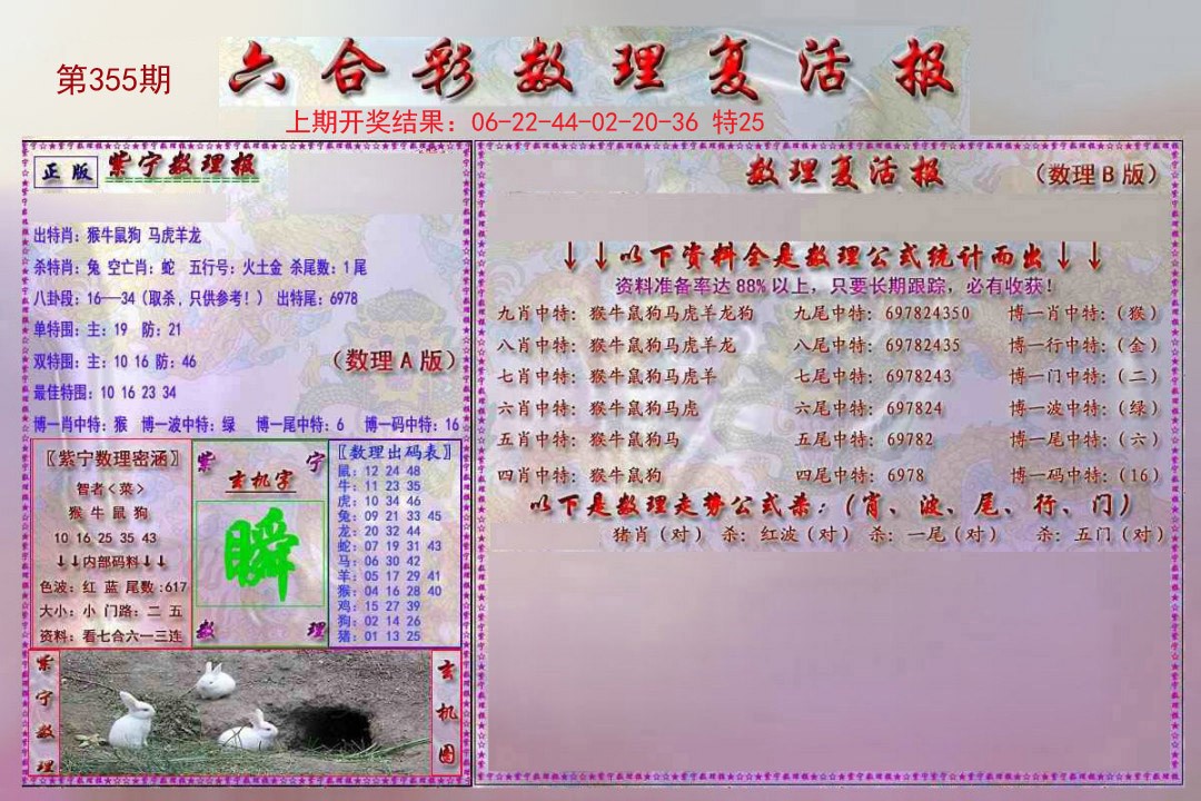 2024355期数理复活报