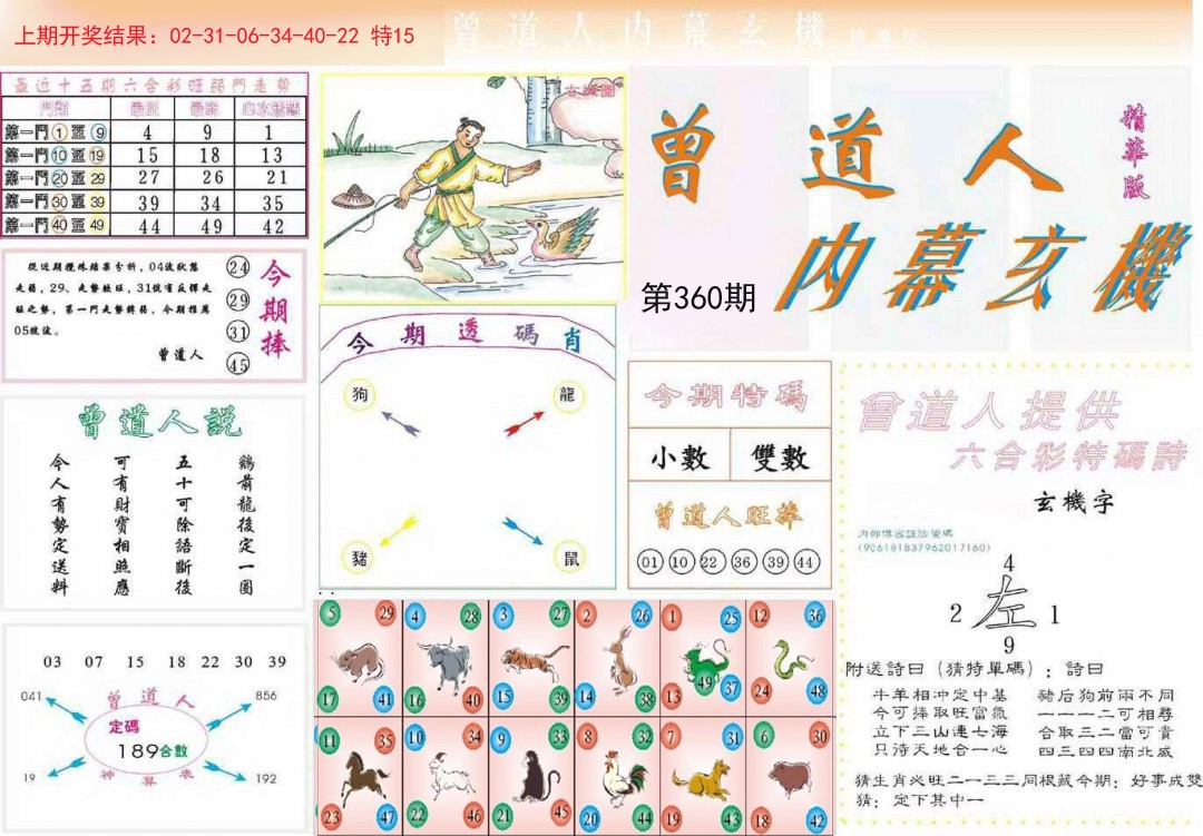 2024360期曾道人内幕精华版