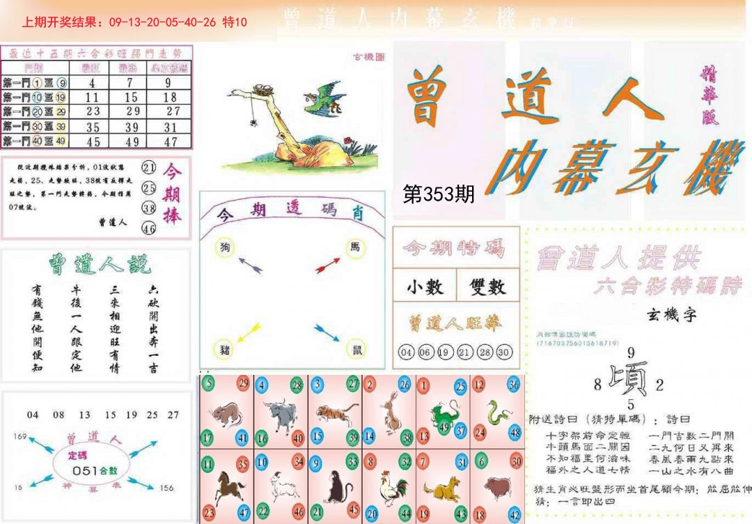2024353期曾道人内幕精华版