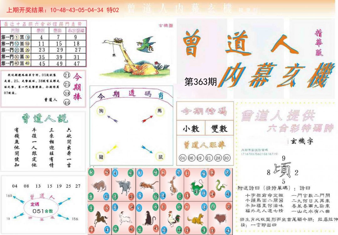 2024363期曾道人内幕精华版