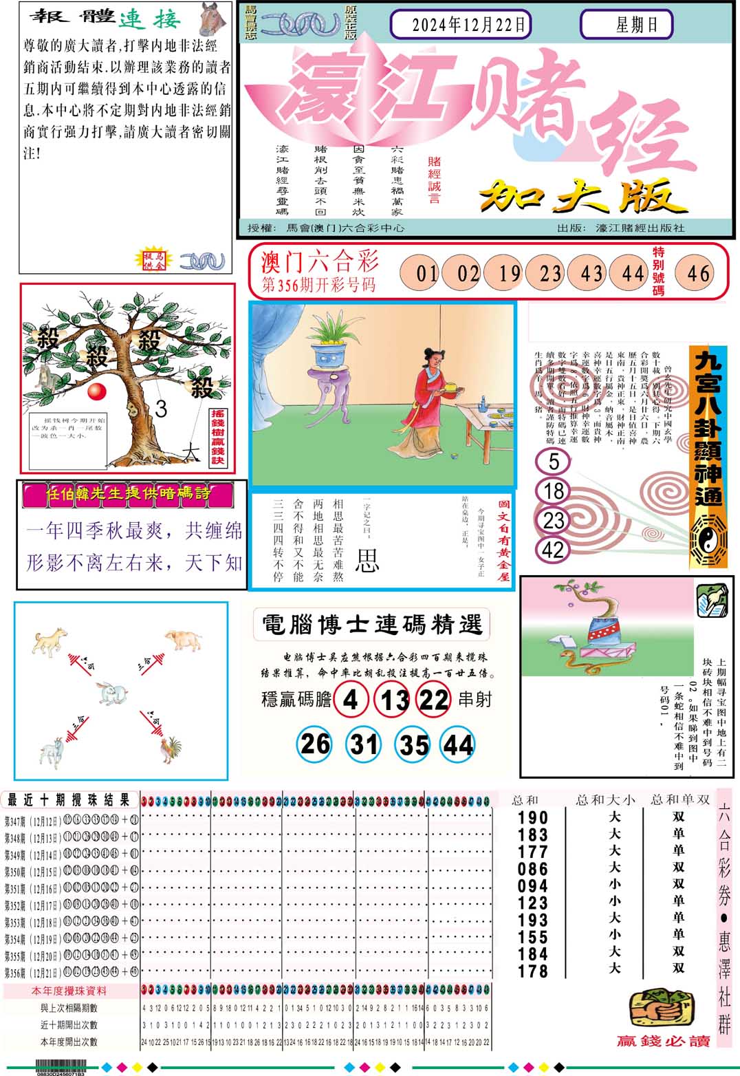 2024357期濠江赌经A加大版