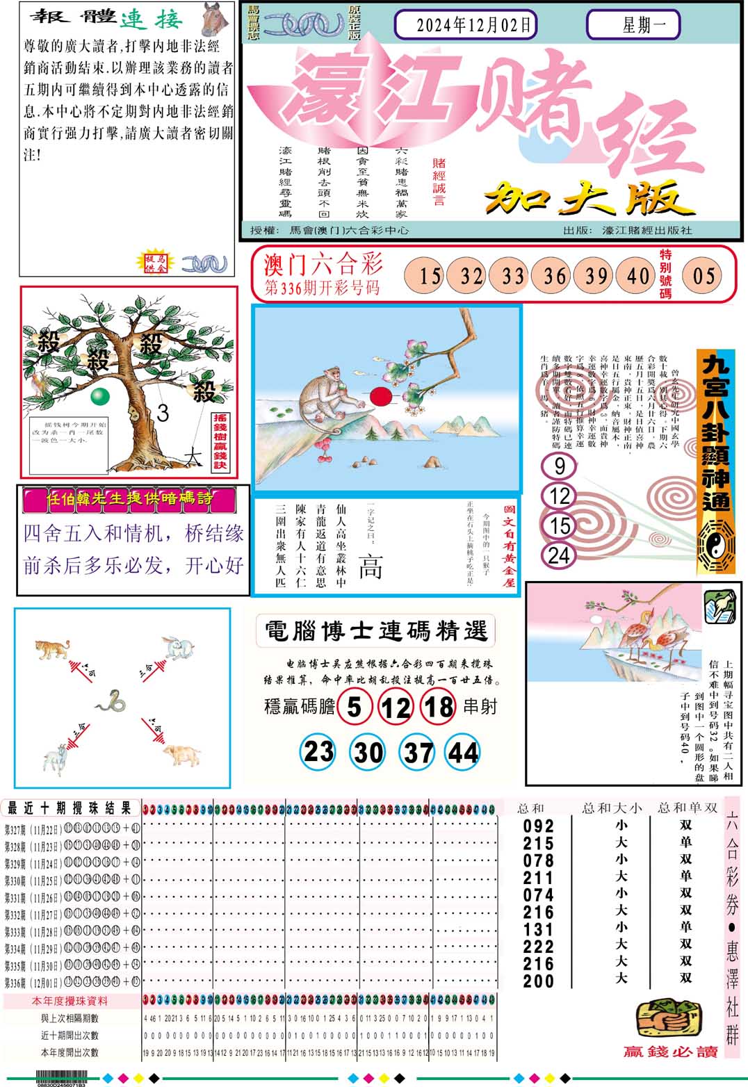 2024337期濠江赌经A加大版