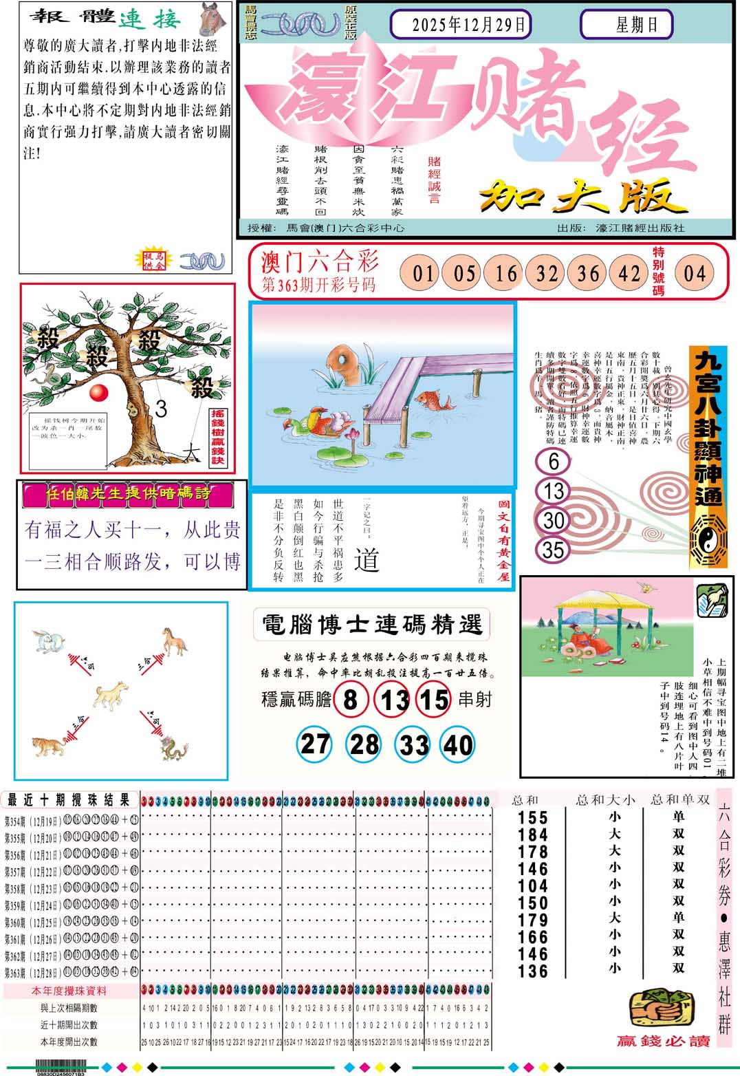 2024364期濠江赌经A加大版
