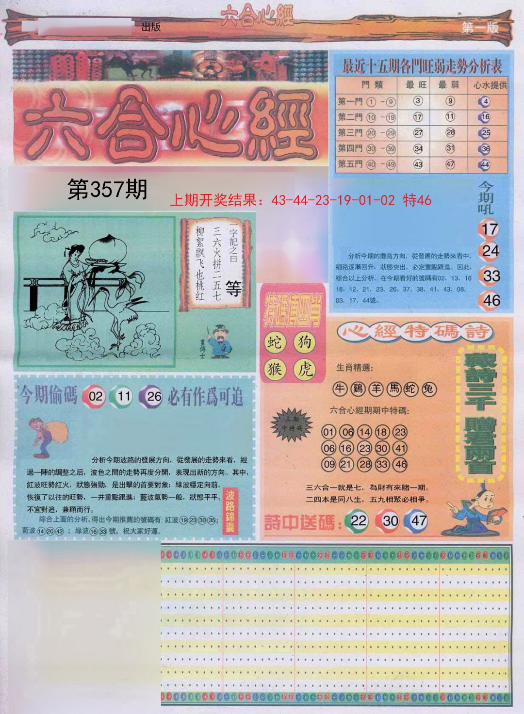 2024357期六合心经A