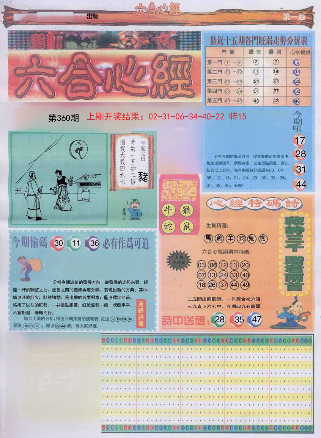 2024360期六合心经A