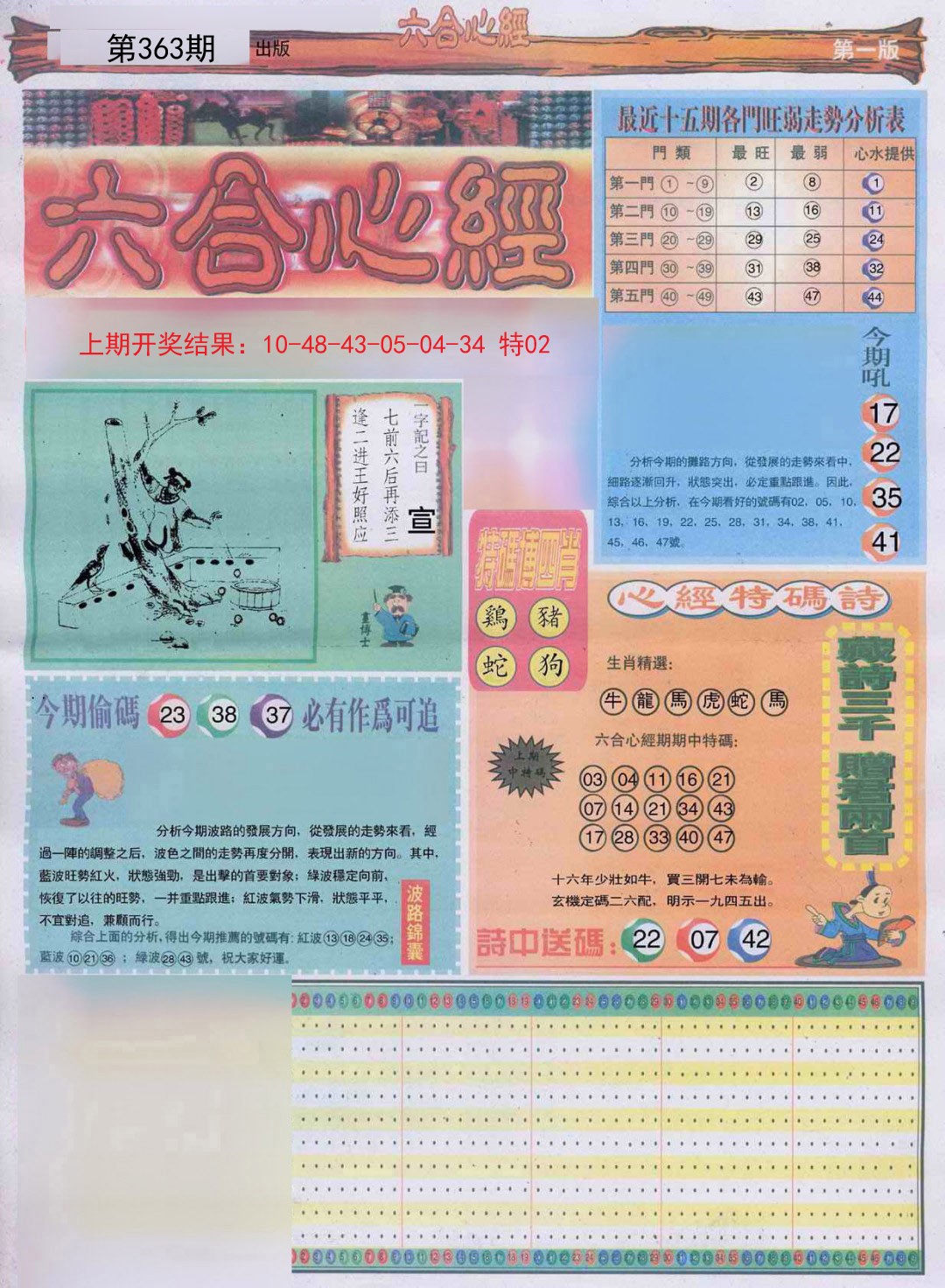 2024363期六合心经A