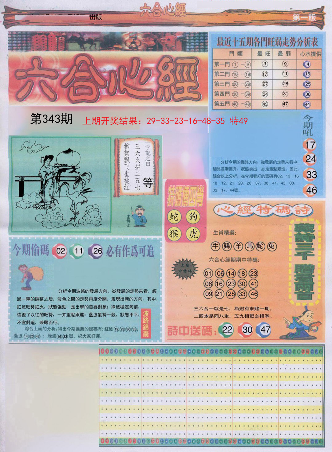 2024343期六合心经A