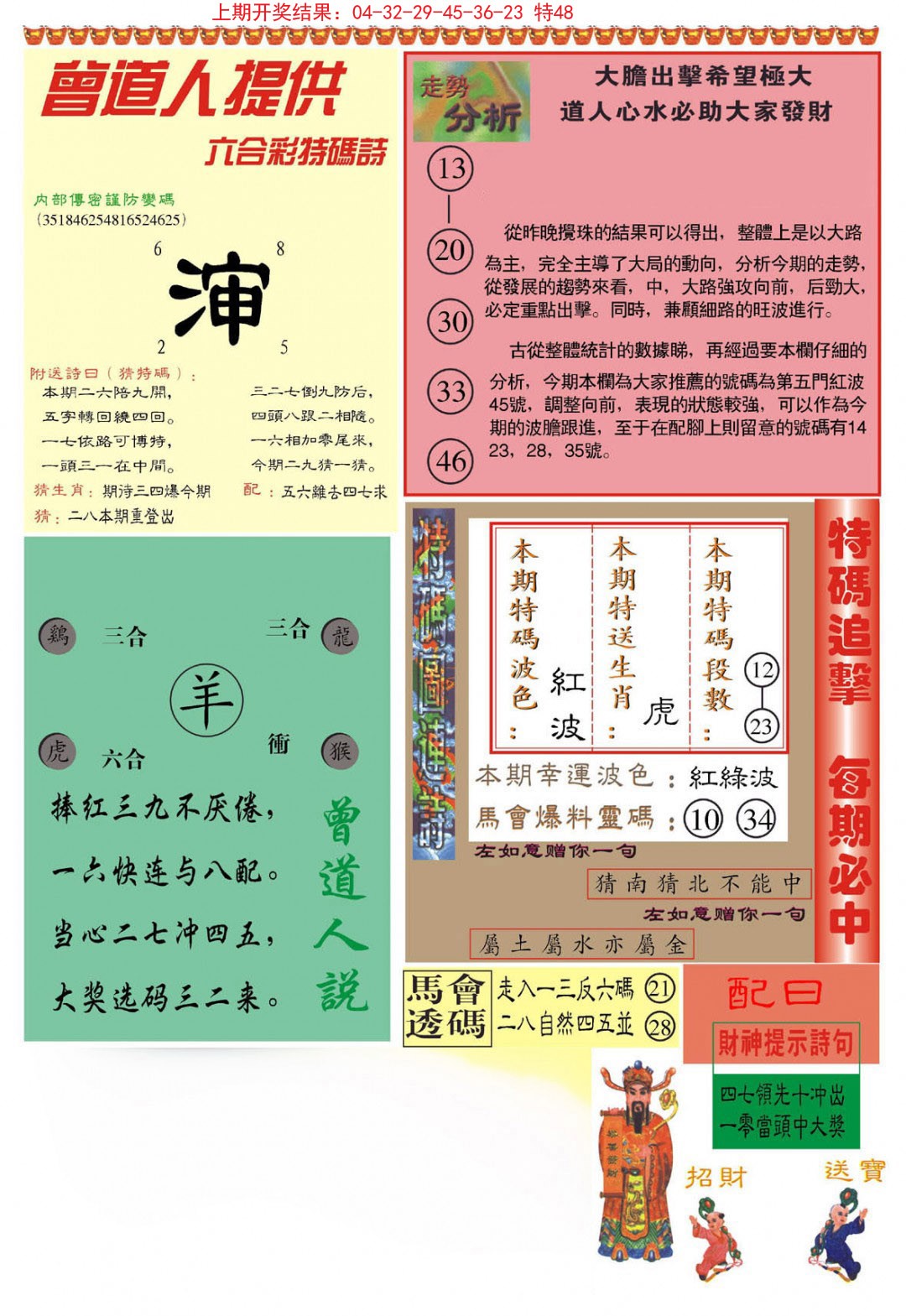 2024338期曾道人内幕B加大版