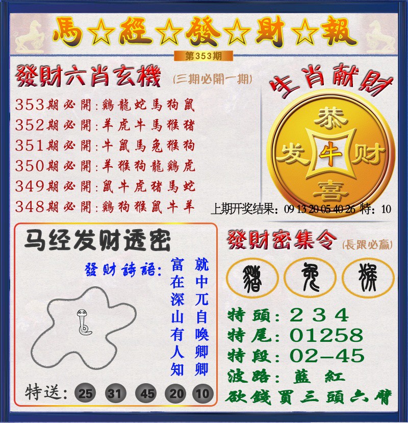 2024353期发财报