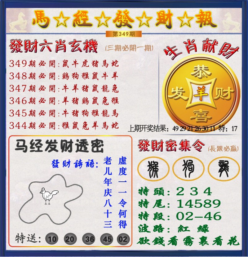 2024349期发财报