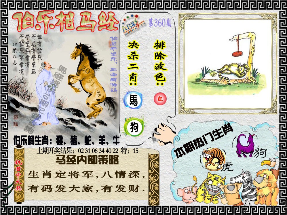2024360期伯乐相马经