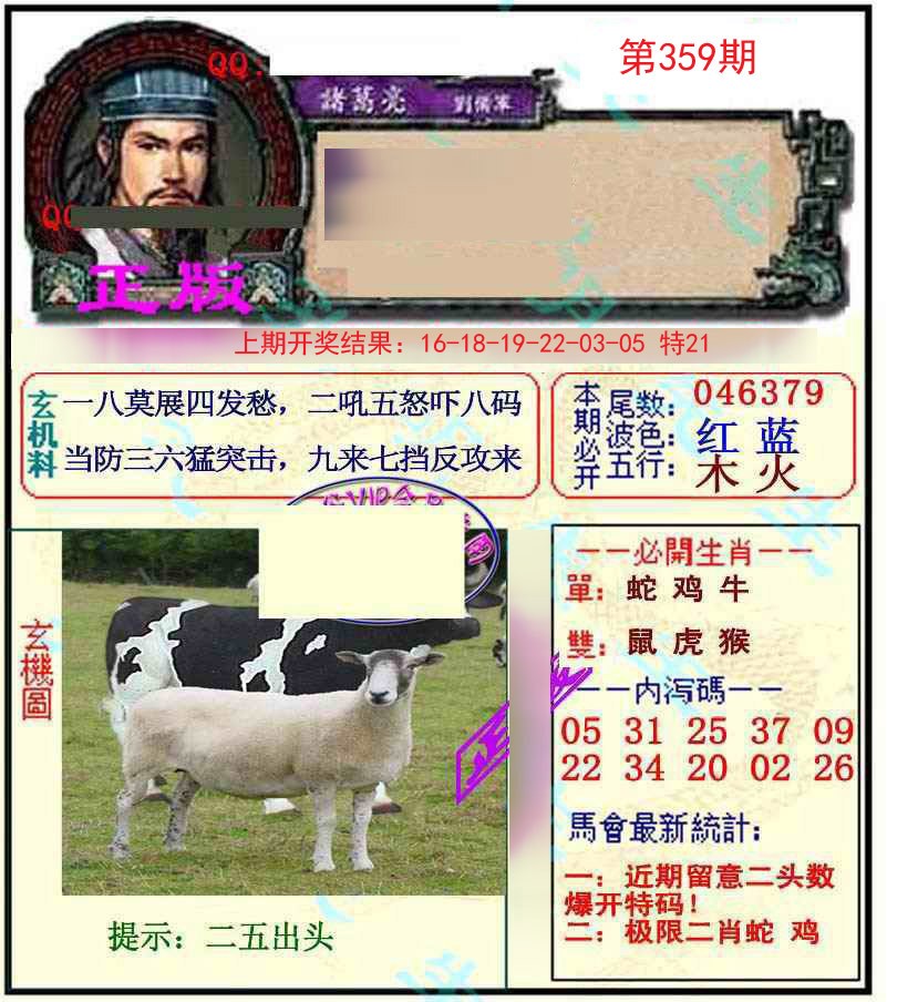 2024359期正宗孔明