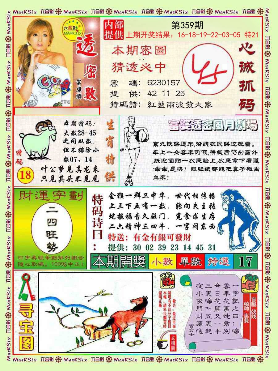 2024359期富婆透密数