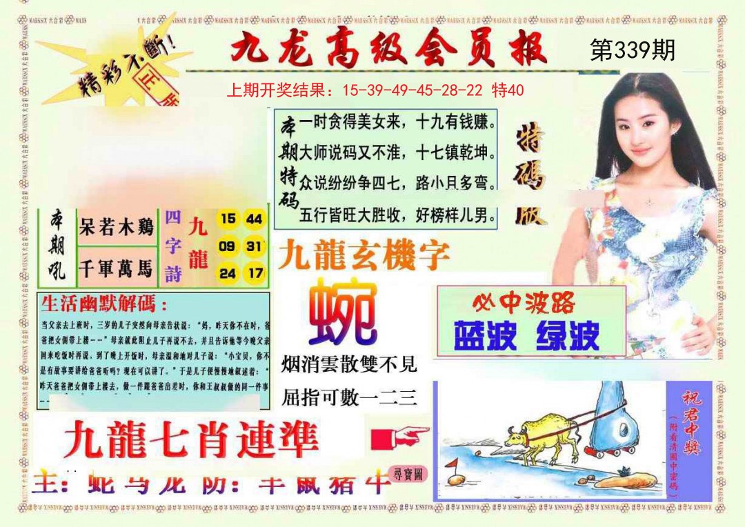 2024339期九龙高级会员报