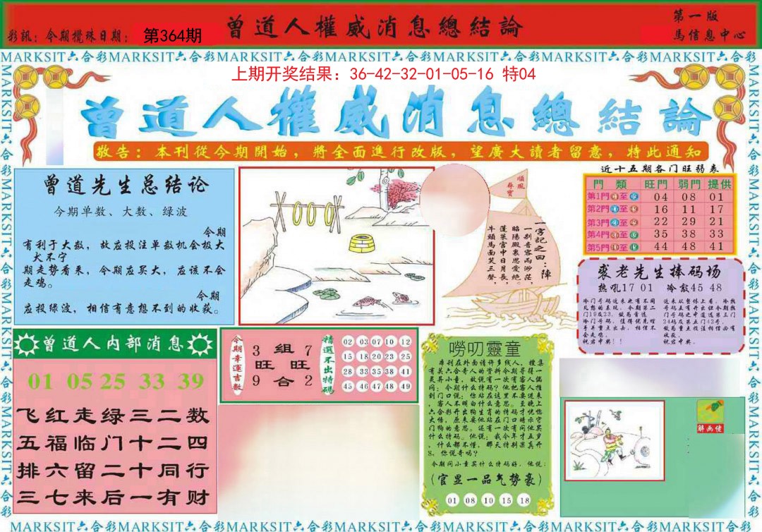 2024364期曾道人权威消息A