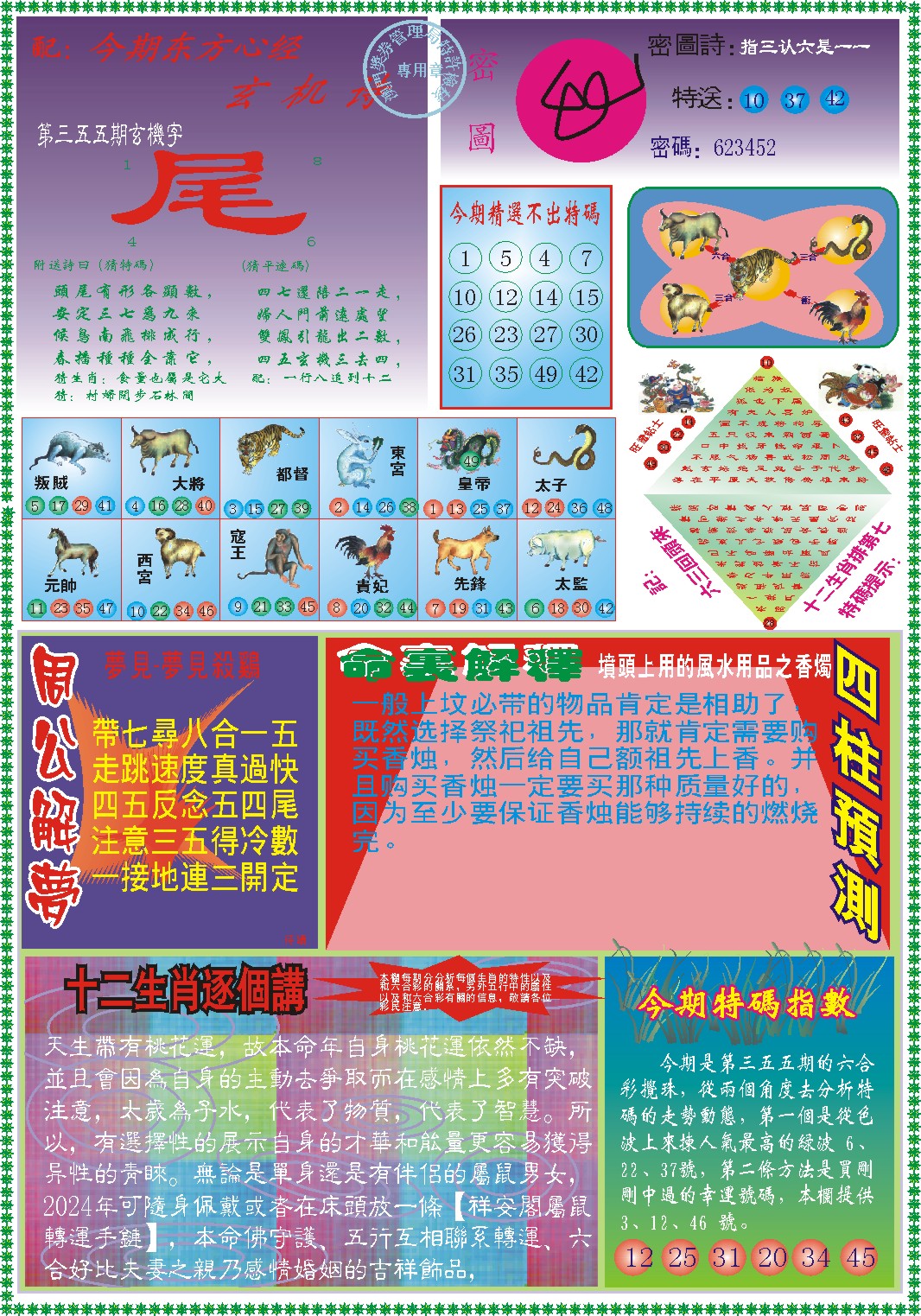 2024355期东方心经B