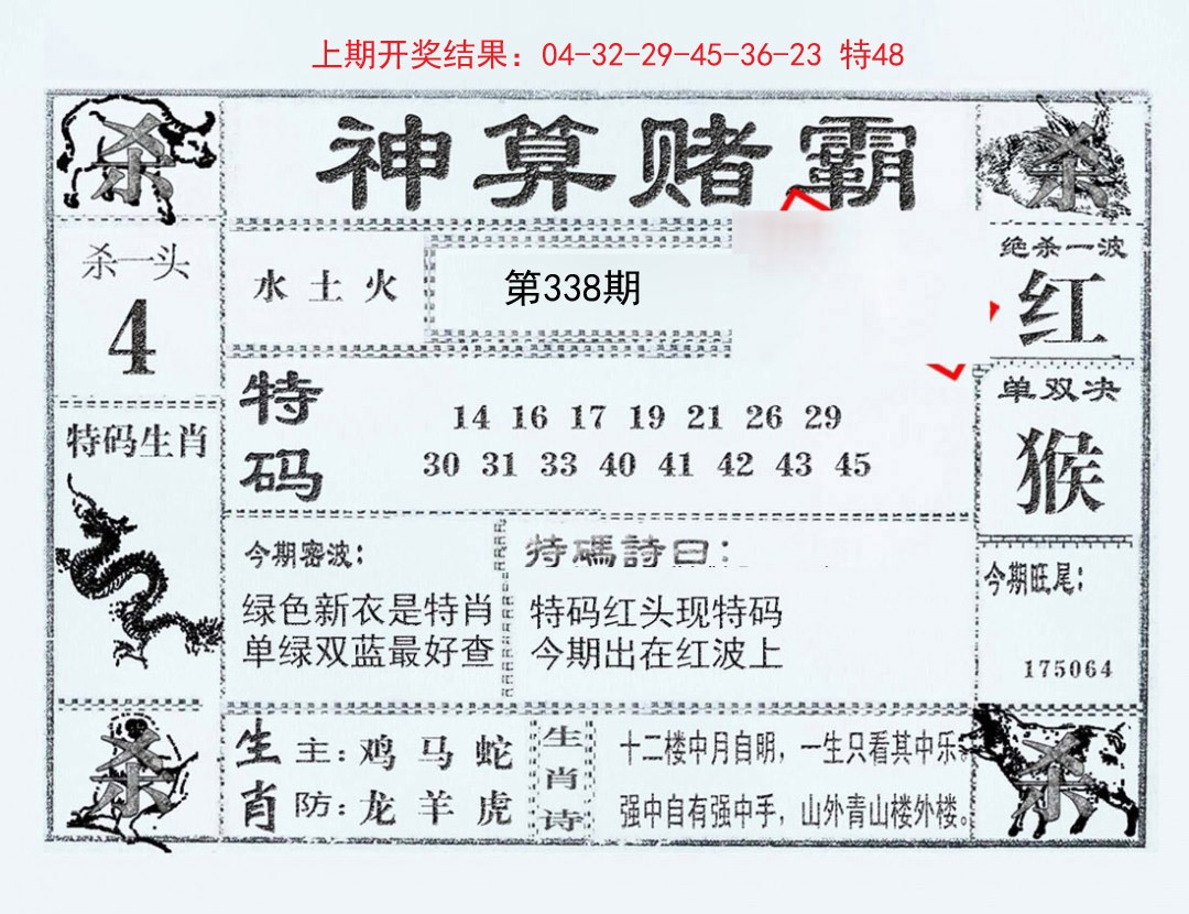 2024338期神算赌霸