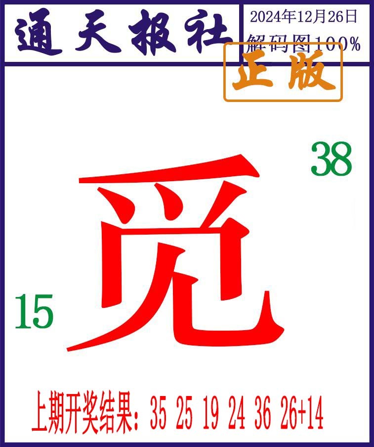 2024361期通天报解码图