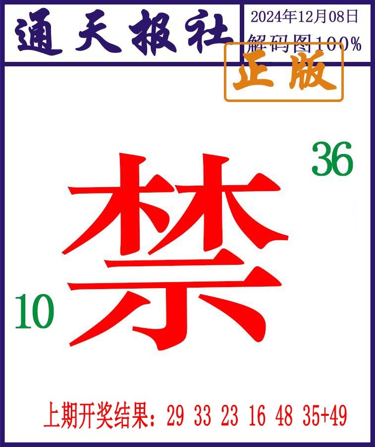 2024343期通天报解码图