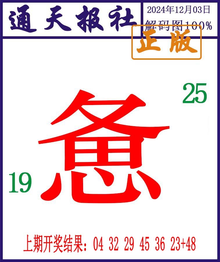 2024338期通天报解码图
