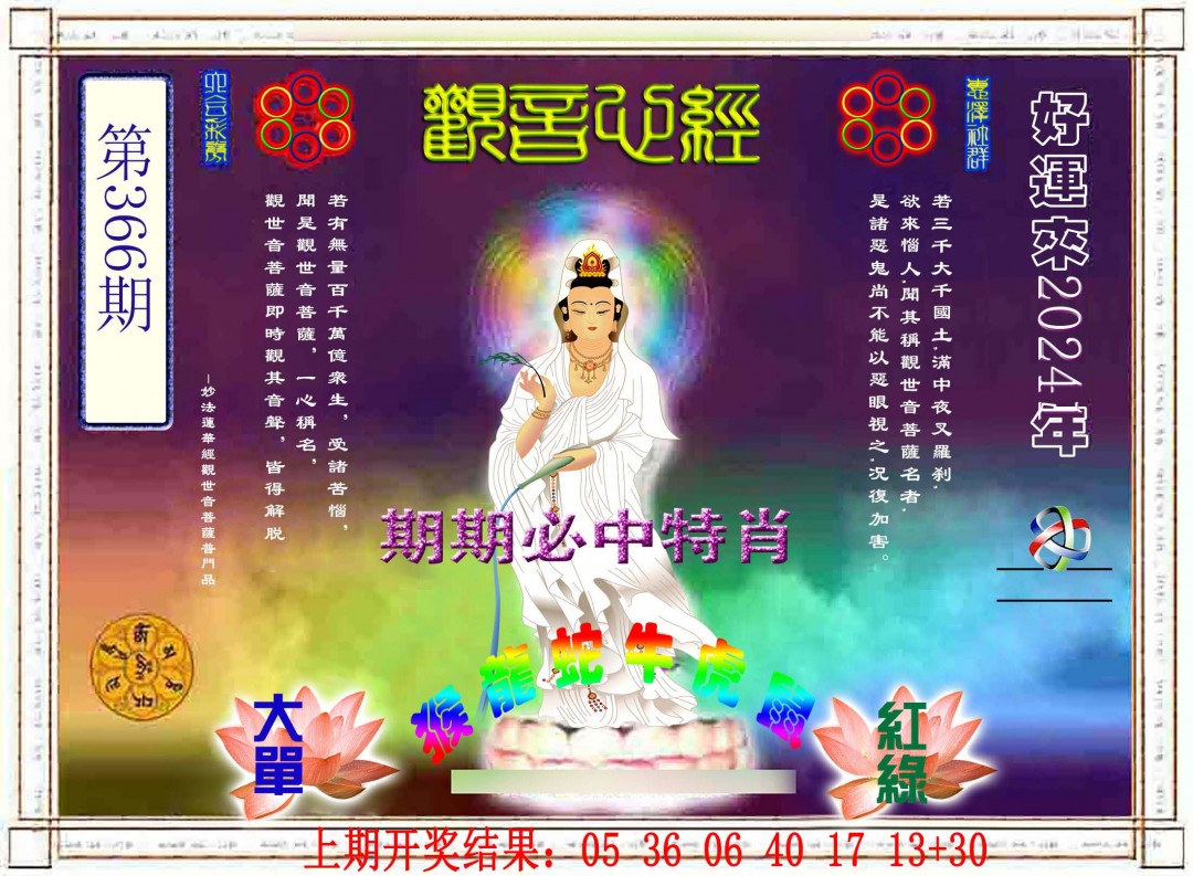 2024366期观音心经